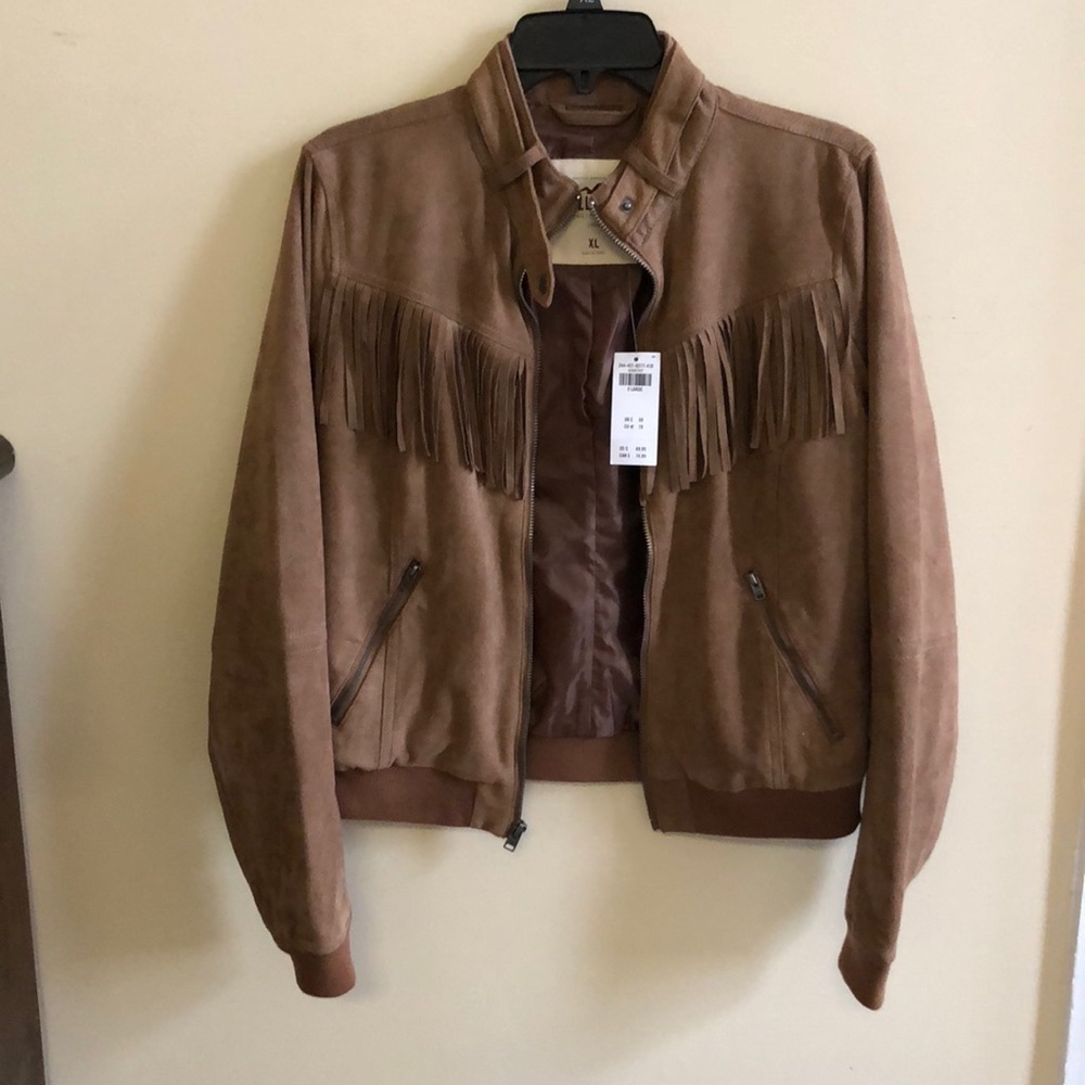 Hollister Suede Fringe Jacket